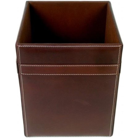 DACASSO Dacasso A3203 Rustic Leather Square Waste Basket A3203